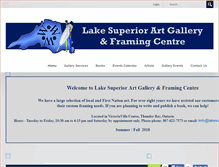 Tablet Screenshot of lakesuperiorartgallery.com
